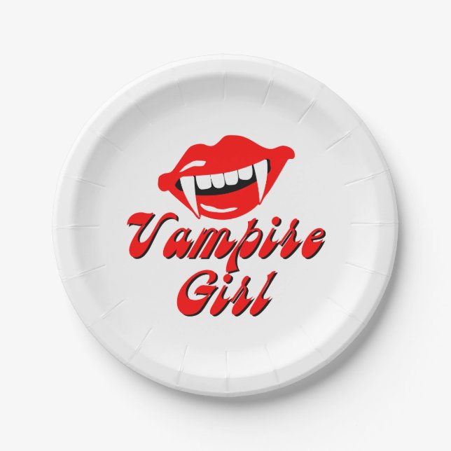 Assiettes En Carton fille vampire (Devant)