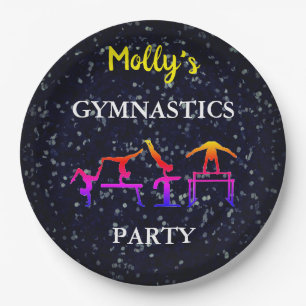 Assiettes En Carton Filles Gymnastique Étincelle Fête d'anniversaire P