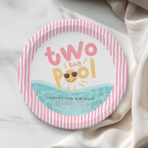 Filles Mignonnes Été Deux à la Piscine 2ème Annive