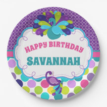 Filles Peacock Bonne fête d'anniversaire Personnal