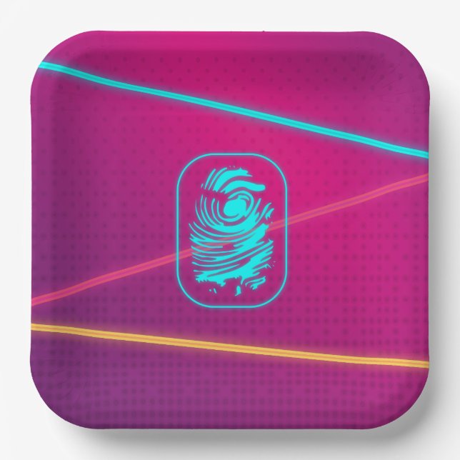 Assiettes En Carton Filles Spy Party Plaques laser (Recto)