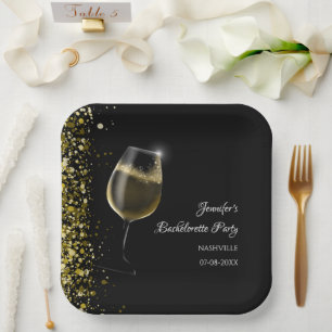 Assiettes En Carton Filles week-end mocktail bachelorette fête or pap