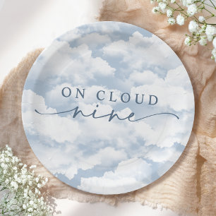 Assiettes En Carton Fin de semaine de bachelorette bleu clair "On Clou