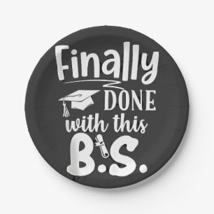Assiettes En Carton Fini avec ce BS Funny graduation 2025