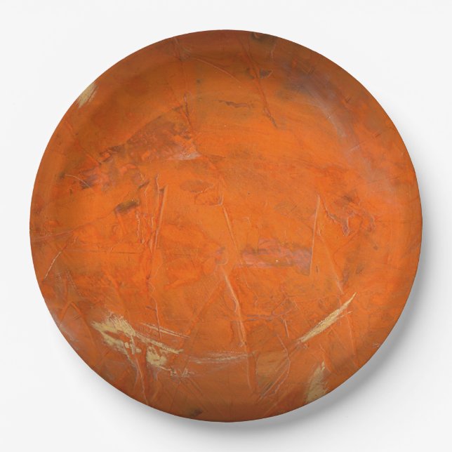 Assiettes En Carton Finition Faux en terre cuite laquée (Devant)