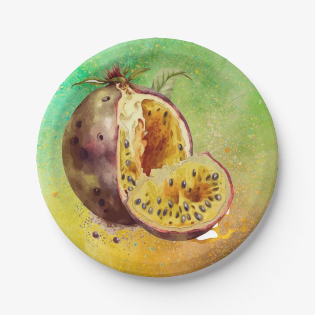 Assiettes En Carton fiole aquarelle (Devant)