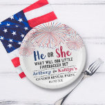 Assiettes En Carton Firecracker 4 juillet Parti de révélation de genre<br><div class="desc">Célébrez dans le style avec ces femmes branchées révéler des plaques de papier de fête. Le design est facile à personnaliser avec votre propre libellé et votre famille et vos amis seront ravis de voir ces fabuleuses assiettes de fête.</div>