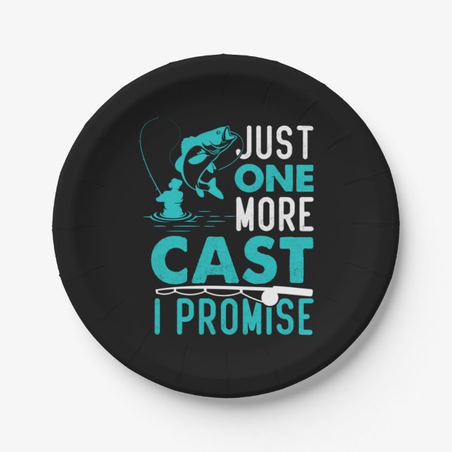 Assiettes En Carton Fisher Cadeau Juste Un Poisson De Plus Je Promets (Devant)