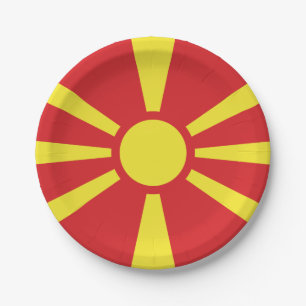 Assiettes En Carton Flag de Macedonia