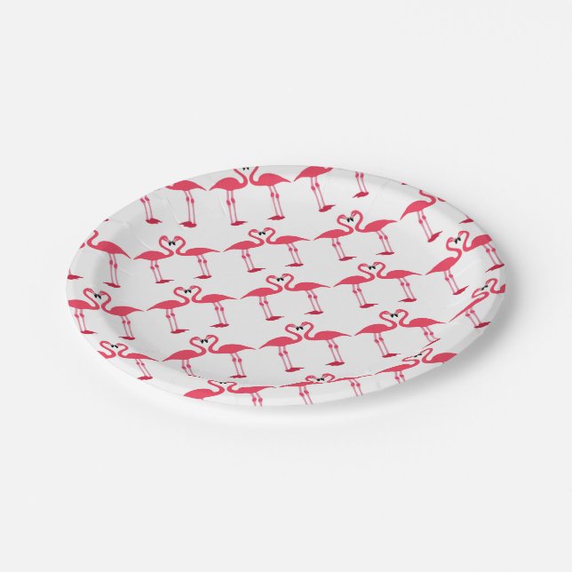 Assiettes En Carton flamand-oiseau-amour- (Angle)
