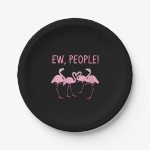 Assiettes En Carton Flamant rose De Nouvelles Personnes Distances Soci