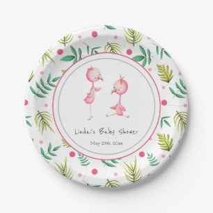 Assiettes En Carton Flamant rose Party Baby shower jumeaux personnalis