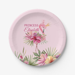 Assiettes En Carton Flamant rose rose