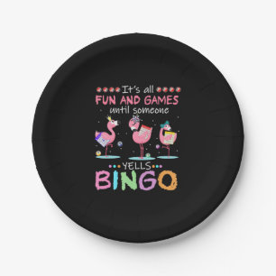 Assiettes En Carton Flamant rose rose Bingo Funny Cadeau Art