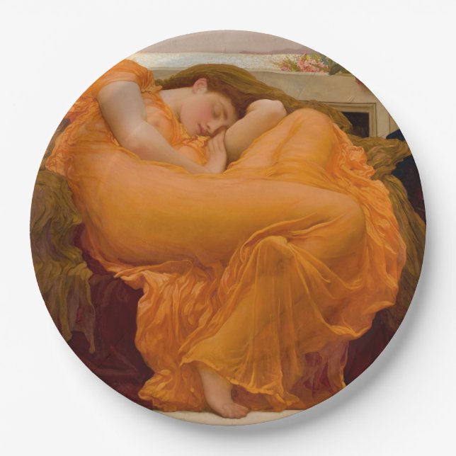 Assiettes En Carton Flaming June (de Frederic Leighton) (Devant)