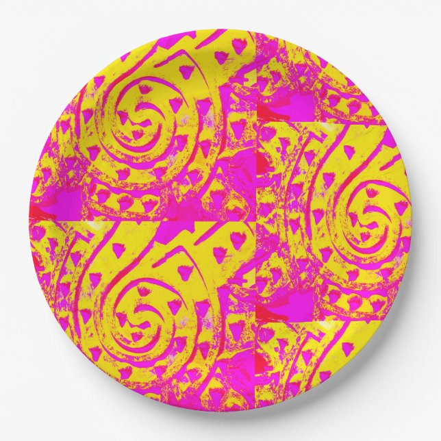 Assiettes En Carton Flamme Spirale ! (Devant)