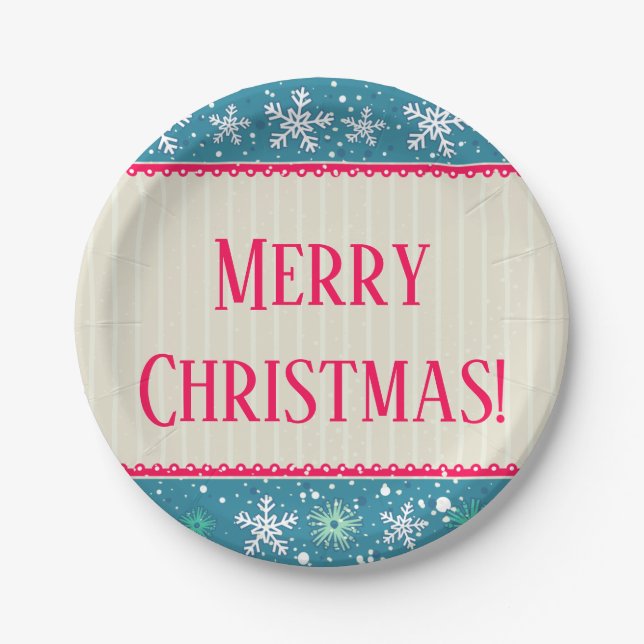 Assiettes En Carton Flammes de neige et présentations (Devant)