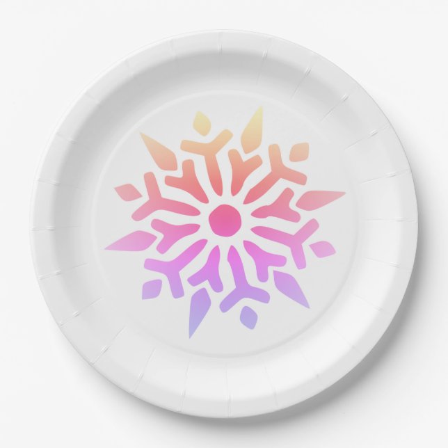 Assiettes En Carton Flèche arc-en-ciel (Devant)