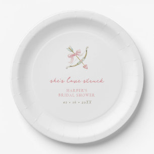 Assiettes En Carton Flèche de Cupidon Amoureux Saint-Valentin Shower N