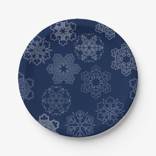 Assiettes En Carton Flèche de neige (Devant)