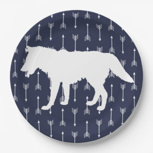 Assiettes En Carton Flèches de marine rustique moderne et de loup
