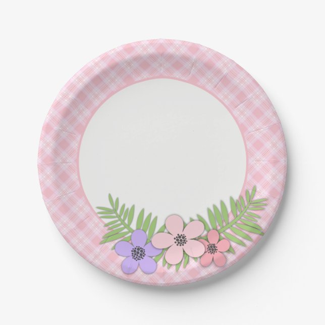 Assiettes En Carton Fleur (Devant)