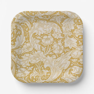 Assiettes En Carton Fleur Bouton de Fiancé de William Morris Classique