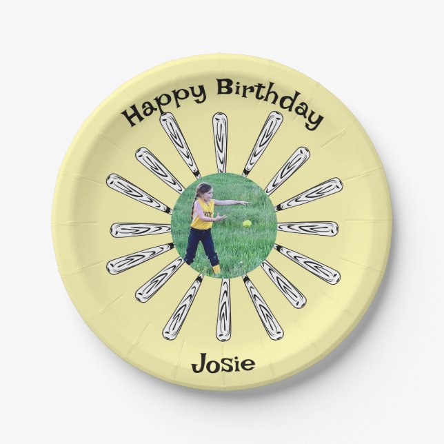 Assiettes En Carton Fleur de chauve-balle (Devant)