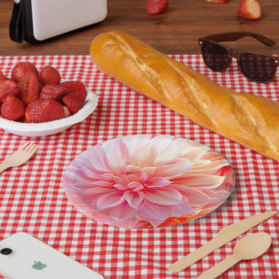 Assiettes En Carton Fleur de dahlia brune de Pêche