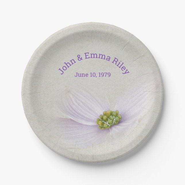 Assiettes En Carton Fleur de fête (Devant)