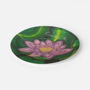Assiettes En Carton Fleur de Lotus (protection de lis)