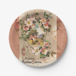 Assiettes En Carton Fleur de naissance victorienne de l'époque 1800