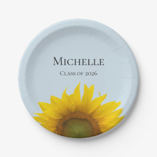 Assiettes En Carton Fleur de Soleil Jaune Fleur de Floral Parti de Gra