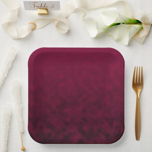 Assiettes En Carton Fleur Écrasée (Mariage)