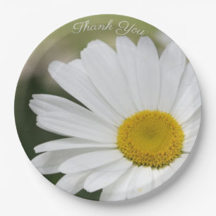 Assiettes En Carton Fleur marguerite Grande plaque en papier