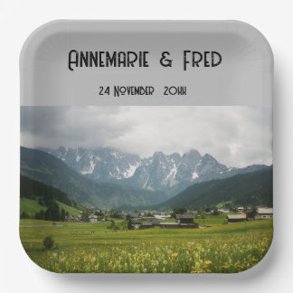 Assiettes En Carton Fleur sauvage de montagne à l'extérieur