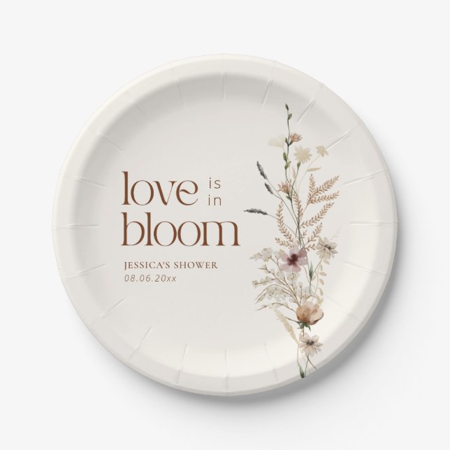 Assiettes En Carton Fleur sauvage Garden Love in Bloom (Devant)