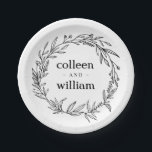 Assiettes En Carton Fleur sauvage rustique Mariage de couronne<br><div class="desc">Plaque de papier Mariage rustique Fleur sauvage de chemise - décor sucré,  parfait pour jardin,  ferme,  grange ou mariages artisanaux.</div>