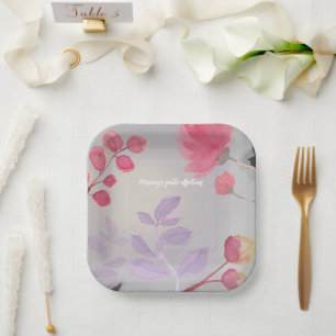 Assiettes En Carton Fleurs