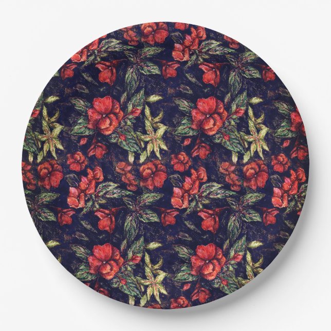 Assiettes En Carton Fleurs anciennes d'Alexandra Cook aka Linandara (Devant)