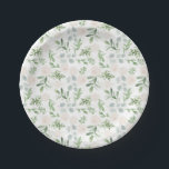 Assiettes En Carton Fleurs blanches à l'aquarelle et feuilles de verdu<br><div class="desc">Rehaussez votre décor de table avec ces assiettes en papier botaniques personnalisables. Ornées d'un motif à l'aquarelle représentant des fleurs blanches,  des feuilles d'eucalyptus et une végétation luxuriante,  ces assiettes en papier végétal ajoutent une touche fraîche et botanique à votre célébration d'automne.</div>