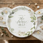 Assiettes En Carton Fleurs Blanches de Jardin de Mariée<br><div class="desc">Ajoutez une touche d'élégance florale à votre garden-party de shower de mariage avec ces assiettes en papier aquarelle présentant des fleurs douces et de la verdure botanique dans des tons de vert sauge. Le design floral raffiné apporte une touche fraîche et romantique à la table tout en conservant une atmosphère...</div>