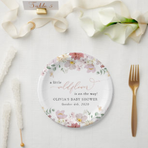 Assiettes En Carton Fleurs colorées, Fleurs sauvages, Boho, Baby showe