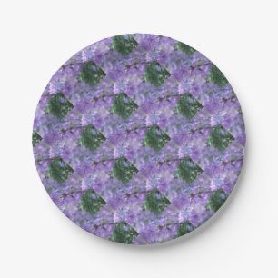 Assiettes En Carton Fleurs d'arbre pourpres Jacaranda