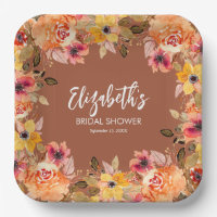Fleurs d'Automne Terracotta pour Baby Shower