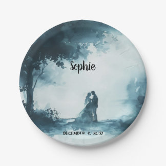 Assiettes En Carton Fleurs de bleus : Enchanter des plaques de papier