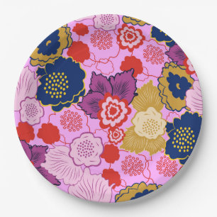 Assiettes En Carton Fleurs de printemps