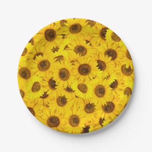 Assiettes En Carton Fleurs de soleil
