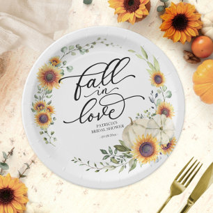 Assiettes En Carton Fleurs de tournesol verdure Tomber en amour Enterr