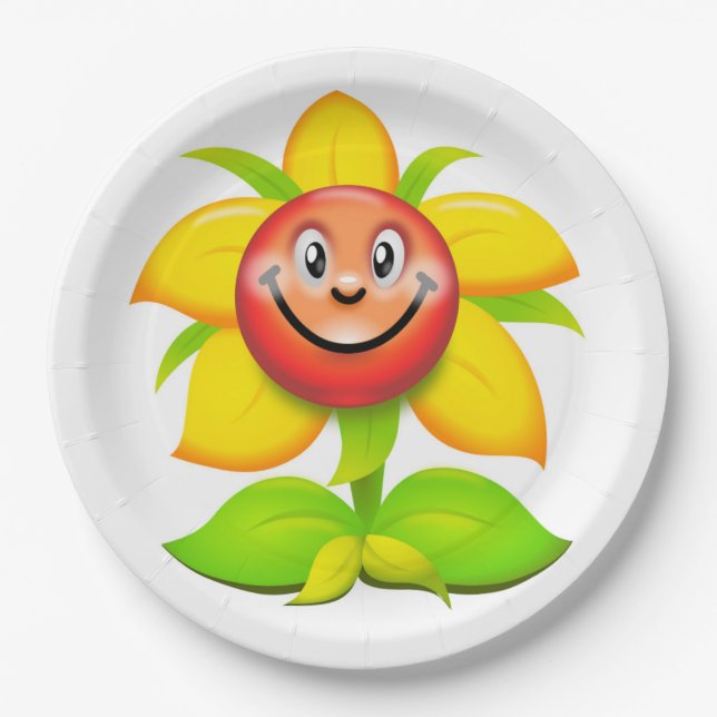 ASSIETTES EN CARTON FLEURS DE VISAGE (Devant)